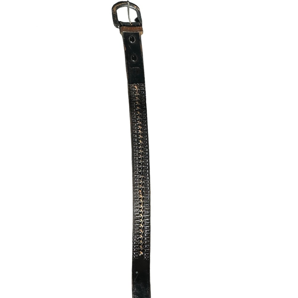 Vtg Mens Belt Sz 40 Braided Leather Brown Distressed Made In Mexico Handtooled‍‍ - Picture 5 of 13